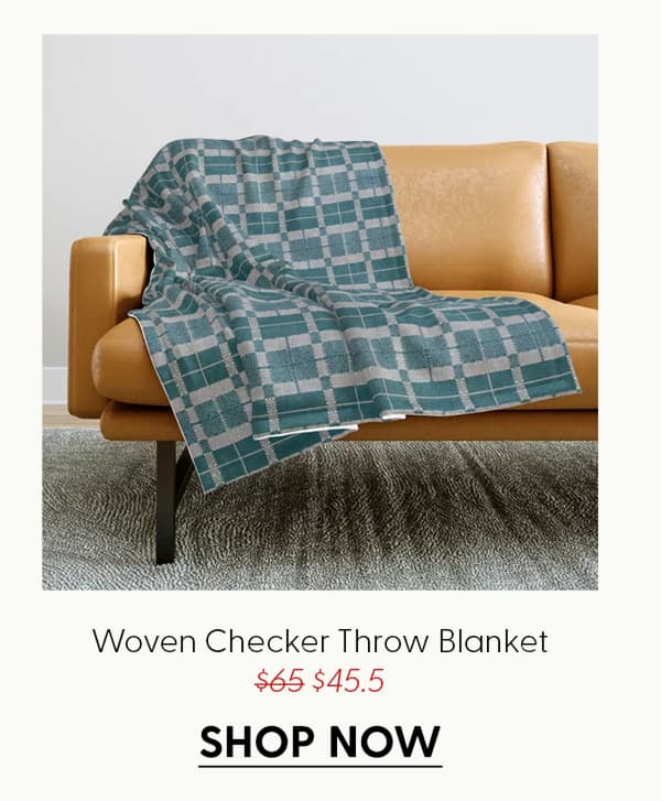 Woven Checker Throw Blanket