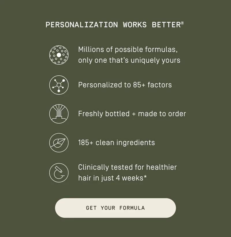Personalization Works Better | Get your formula
