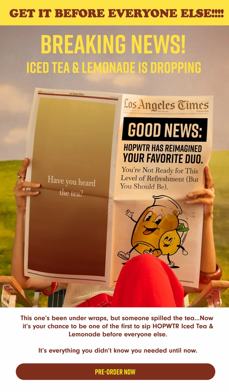 It's not gossip, it's just the tea! Pre-order iced tea & lemonade now!