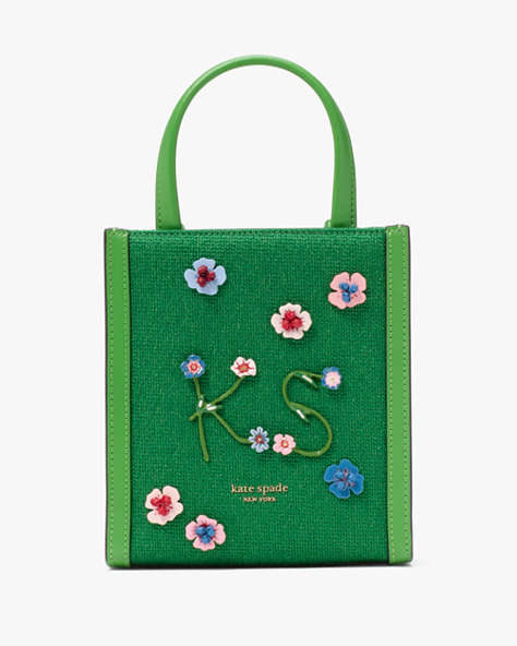 Manhattan Floral Appliqué Chenille Mini Tote