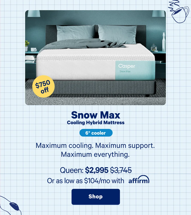 Snow Max Cooling Hybrid Mattress >> Double Majored in advanced cooling and ergonomic support. Impressive! >> Shop >>