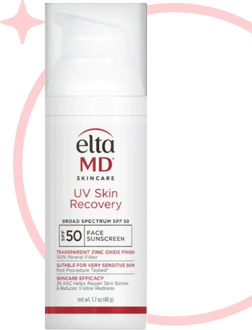 EltaMD® UV Skin Recovery Broad Spectrum SPF 50 Face Sunscreen Powered by 2% AA Complex Barrier Repair Technology to protect, recover and strengthen the most sensitive skin.