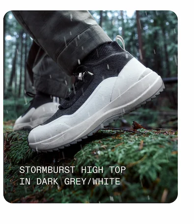 Stormburst Hight Top in Dark Grey/white