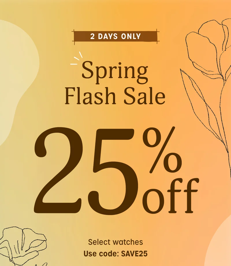Spring Flash Sale 25% Off Select watches (Use code: discount code) - Timex