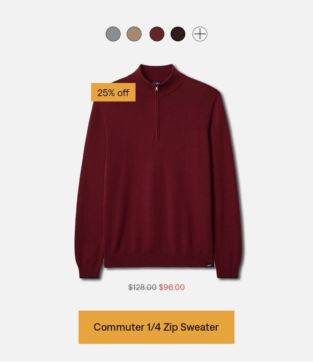 Shop Commuter® 1/4 Zip Sweater