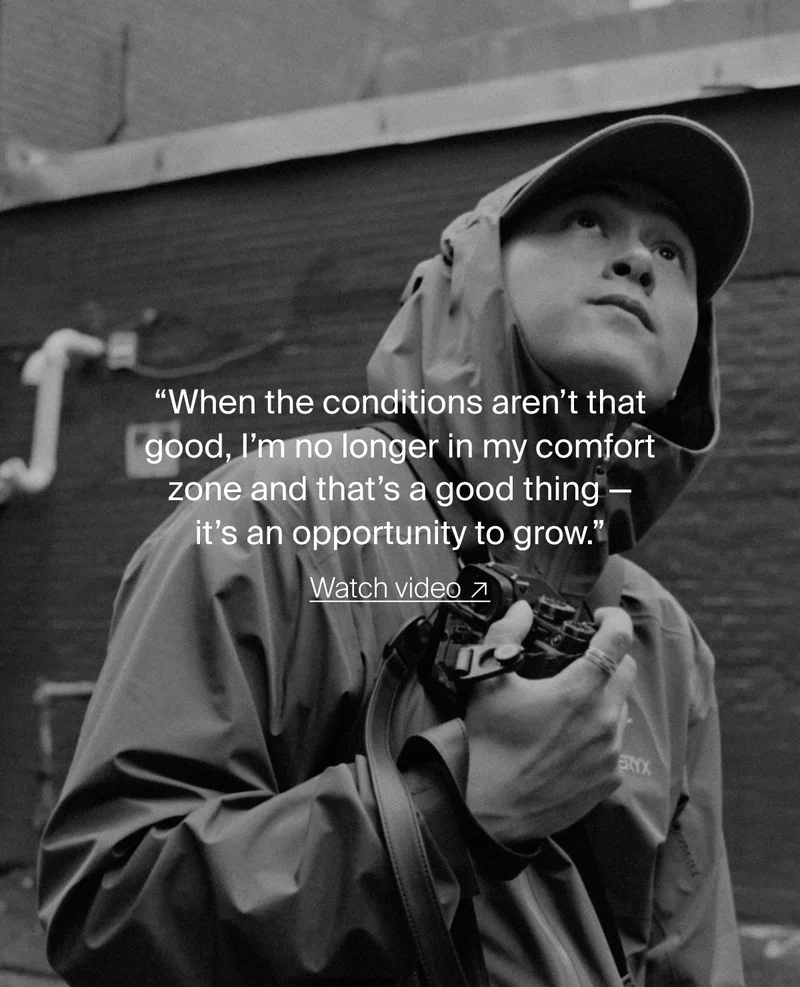 “When the conditions aren’t that good, I’m no longer in my comfort zone and that’s a good thing because it’s an opportunity to grow.” Watch video ↗