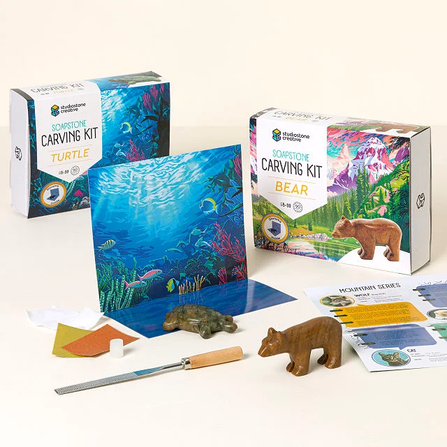 Soapstone Mini Animal Carving Kit