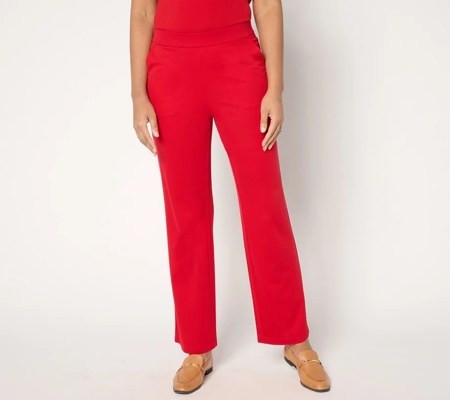 Isaac Mizrahi Live! Go-To-Knit Straight Leg Pants