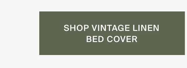 Shop Vintage Linen Bed Cover in Evergreen