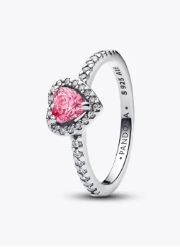 Elevated Pink Heart Ring