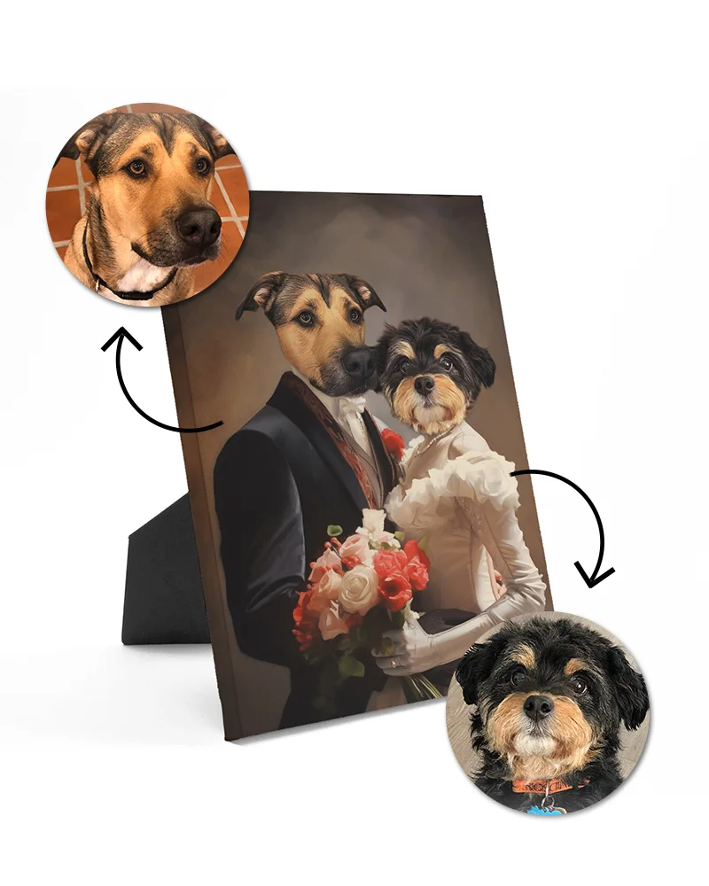 The Bride and Groom before and after