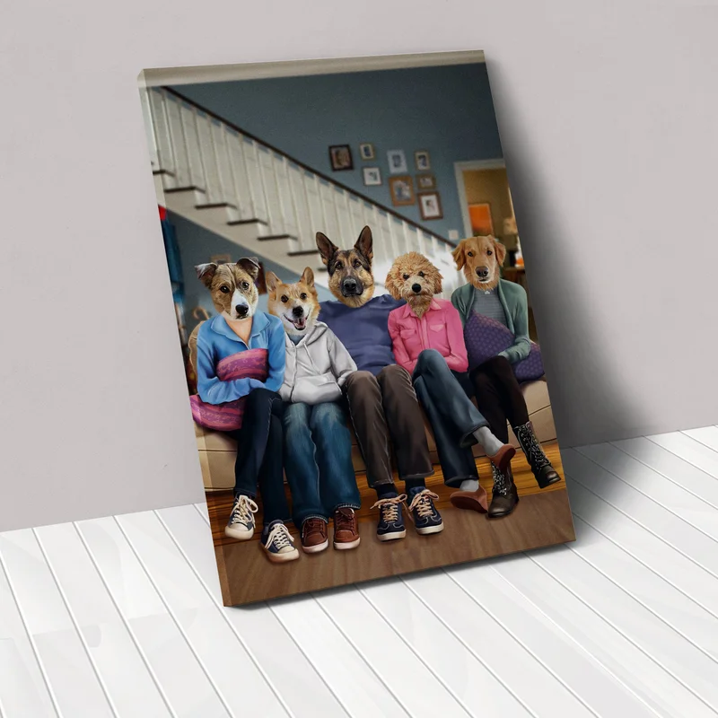 Image of The Happy Family - Custom Pet Canvas