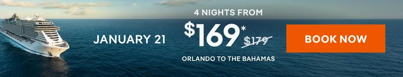 January 21 – 4 Nights – Orlando (Port Canaveral) to The Bahamas – Click to View Cruises & Book Now