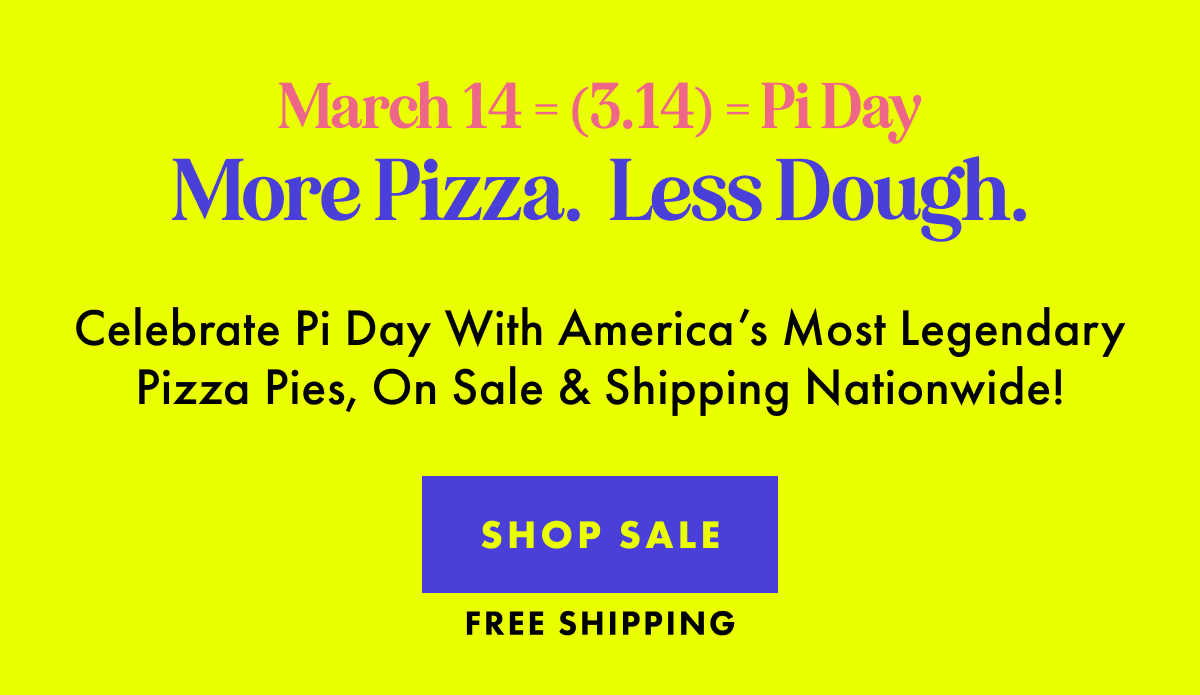 More Pizza. Less Dough. More Pizza. Less Dough.