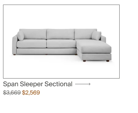 Span Sleeper Storage Sectional with Reversible Chaise
