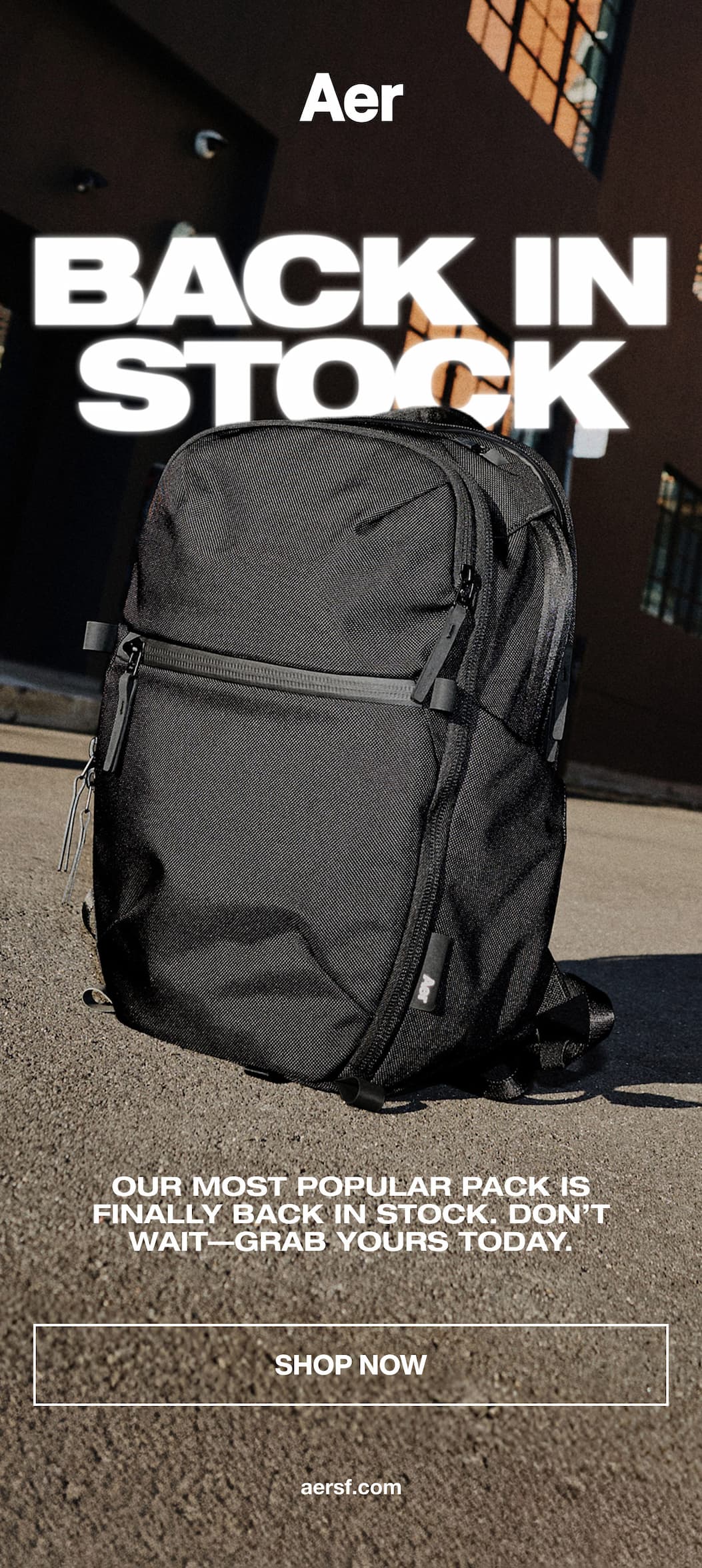Photo of the Aer City Pack Pro 2 in San Francisco
