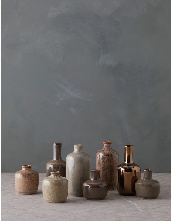 Molloy Vases (Set of 8)-Brown