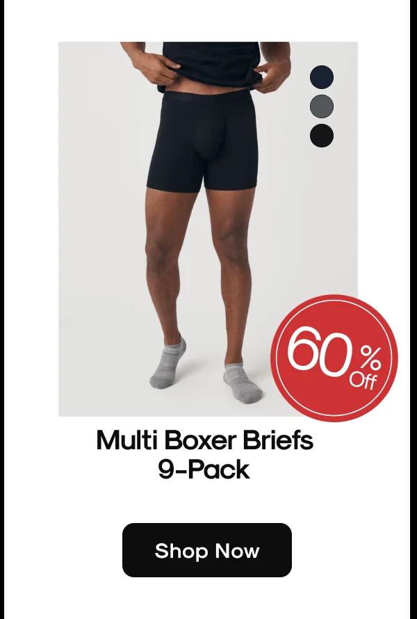 Multi Boxer Briefs 9-Pack