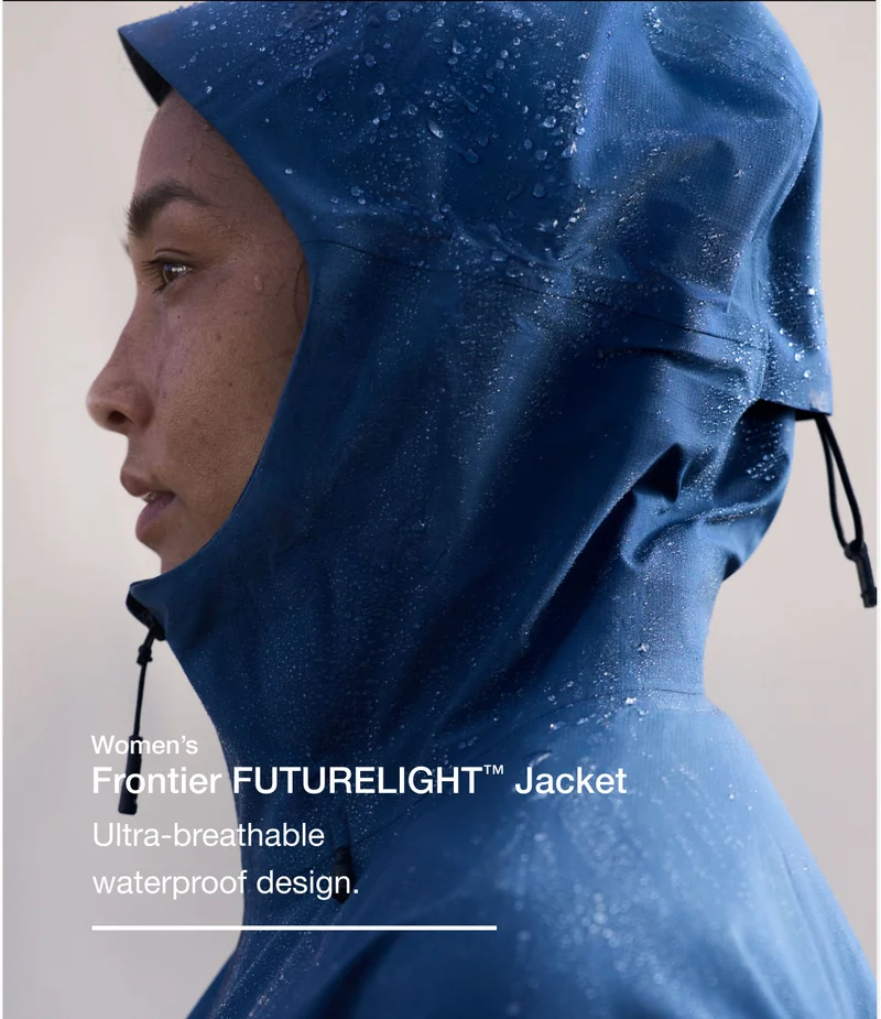 Women's Frontier FUTURELIGHT™ Jacket Ultra-breathable waterproof design.