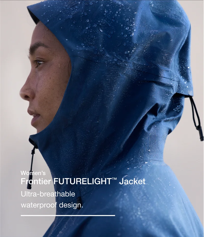 Women's Frontier FUTURELIGHT™ Jacket Ultra-breathable waterproof design.