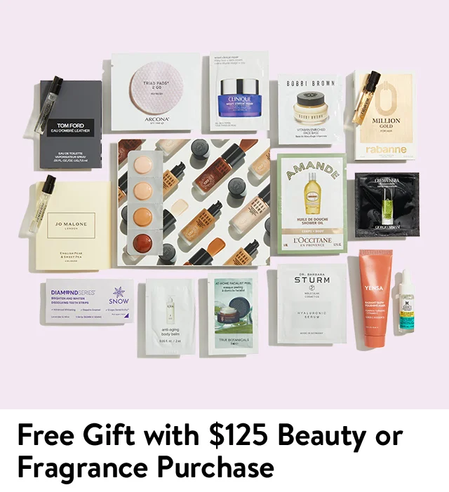 Multi-brand gift with $125 beauty purchase.
