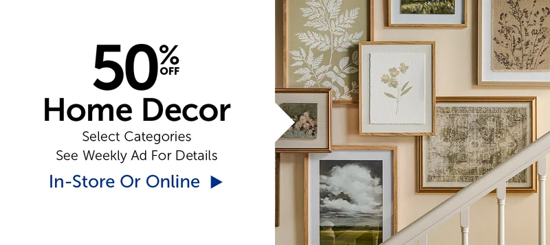 50% Off Home Decor - Select Categories
