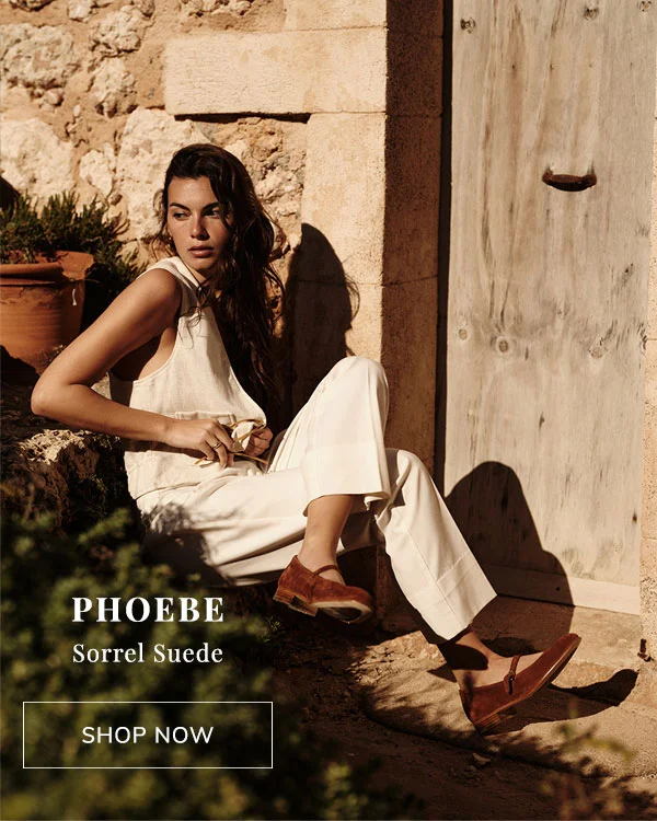 Phoebe Single Strap Mary Jane Shoe in Sorrel Suede | Shop Now