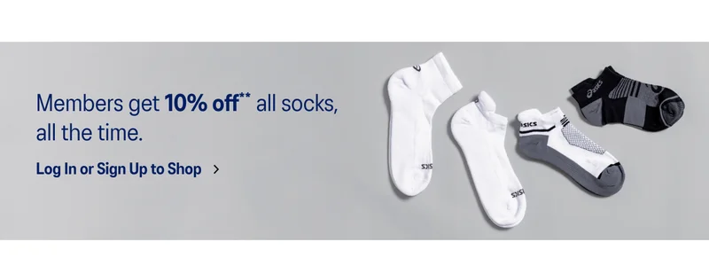 Members get 10% off all socks!