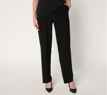 Susan Graver Petite LK Luxe Pull-On Pants with Pockets