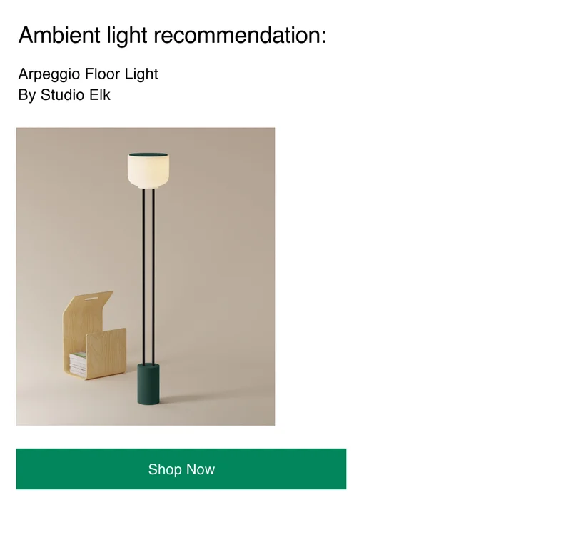 Ambient light recommendation: Arpeggio Floor Light By Studio Elk