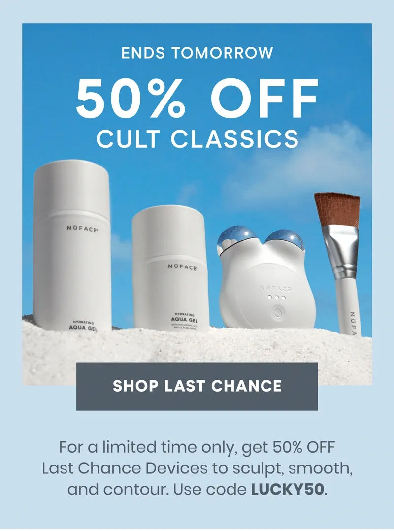 For a limited time only, get 50% OFF Last Chance Devices to sculpt, smooth, and contour. Use code discount code.