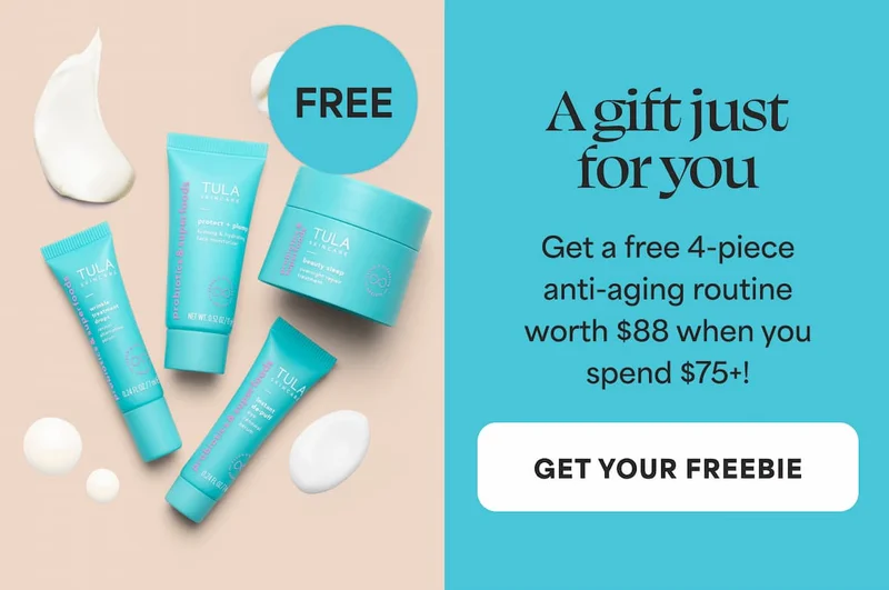 Agiftjust for you Get a free 4-piece anti-aging routine worth $88 when you spend $75+! -- GET YOUR FREEBIE