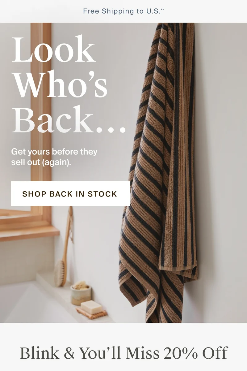 Shop back in stock