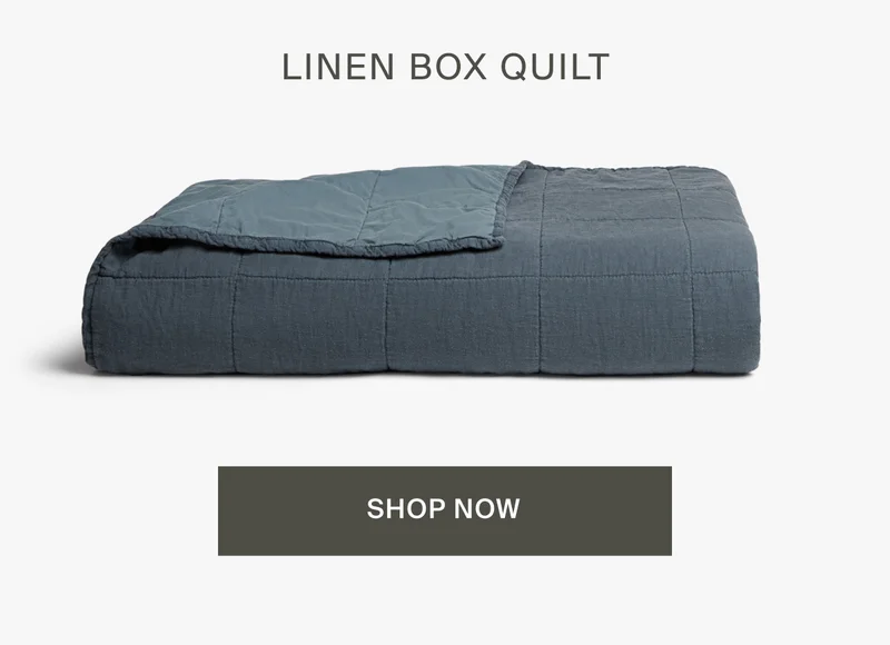 Linen Box Quilt. Shop now.