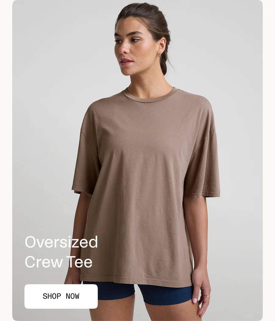 Oversized Cotton Tee in Neutral Mauve
