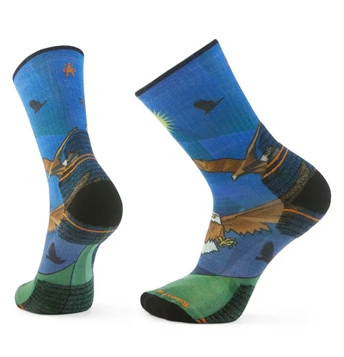 Hike Eagle Print Crew Socks