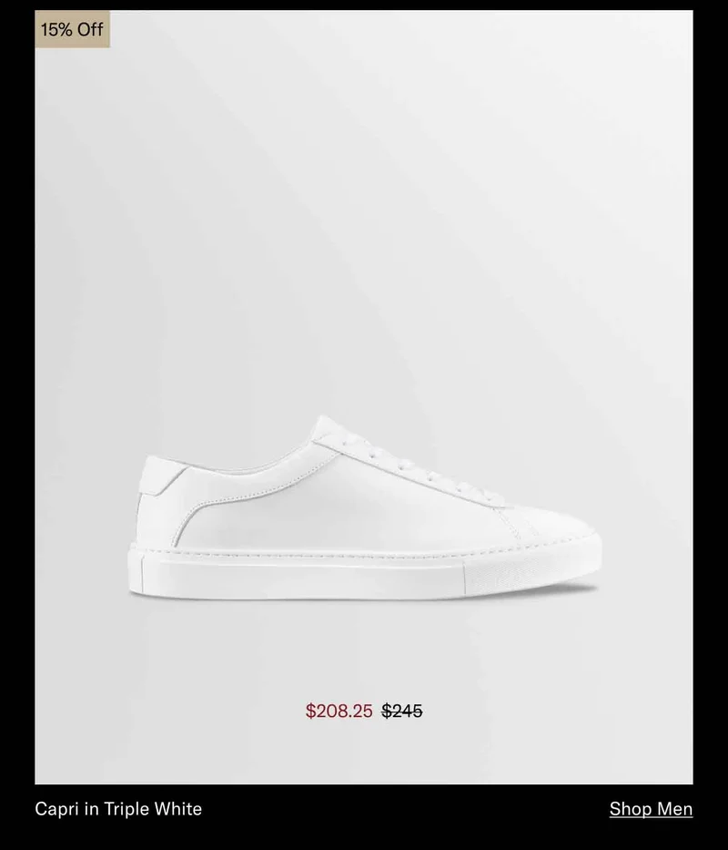 Capri in Triple White 15% Off-Shop Now