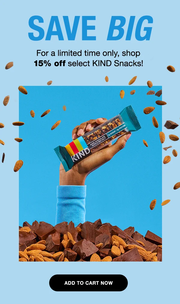 save BIG on KIND Snacks!