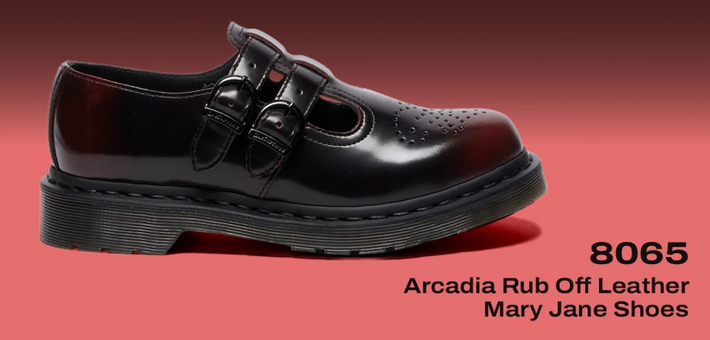 8065 Arcadia Rub Off Leather Mary Jane Shoes