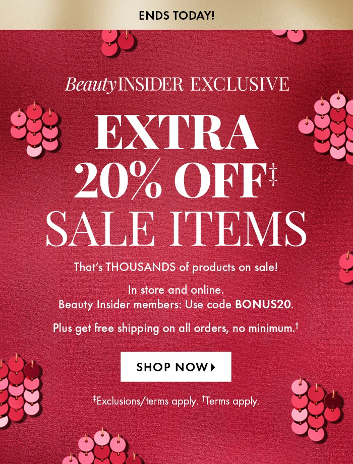 Extra 20% Off Sale Items