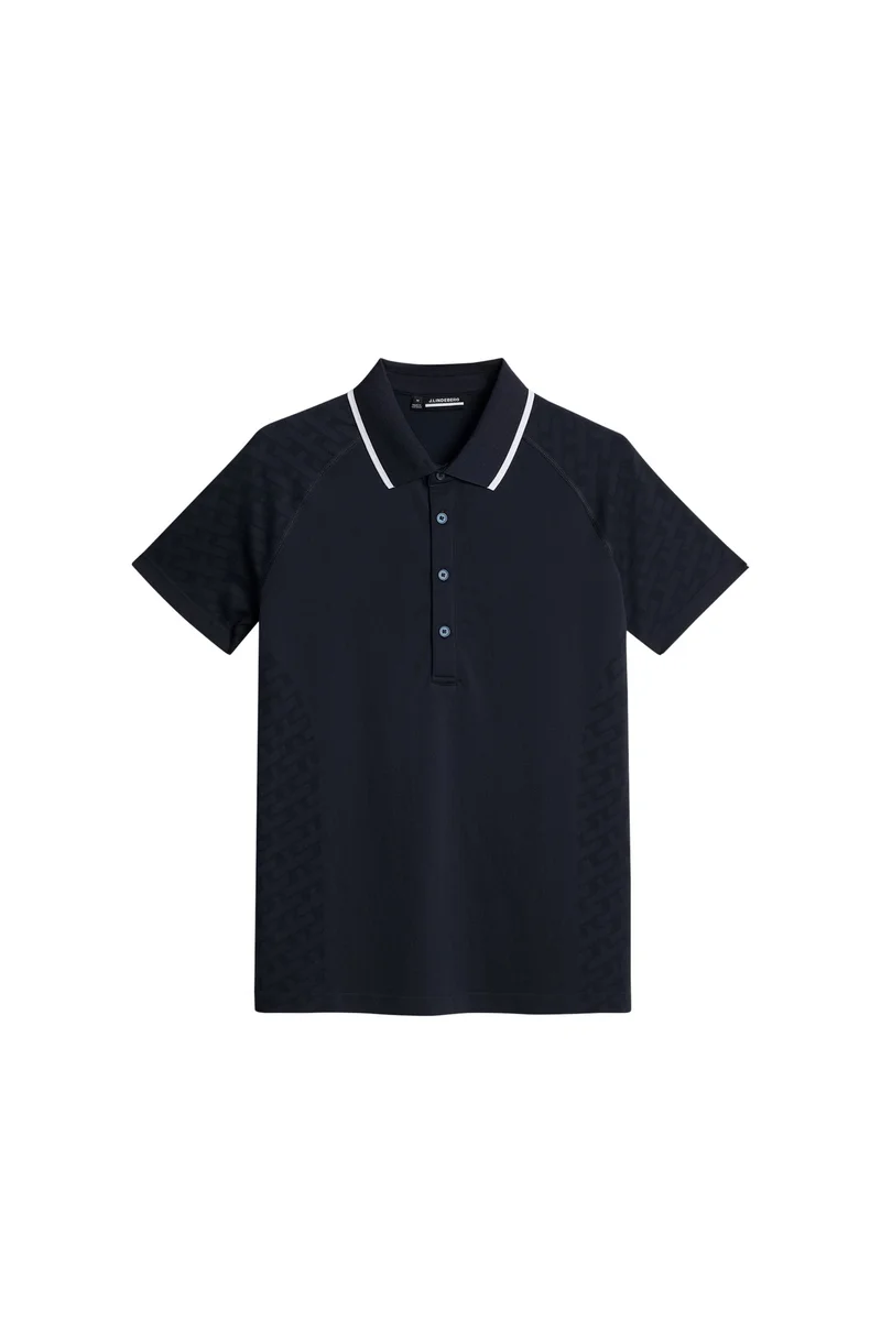 Image of Baily Seamless Polo / Tour Geo Jacquard Navy M