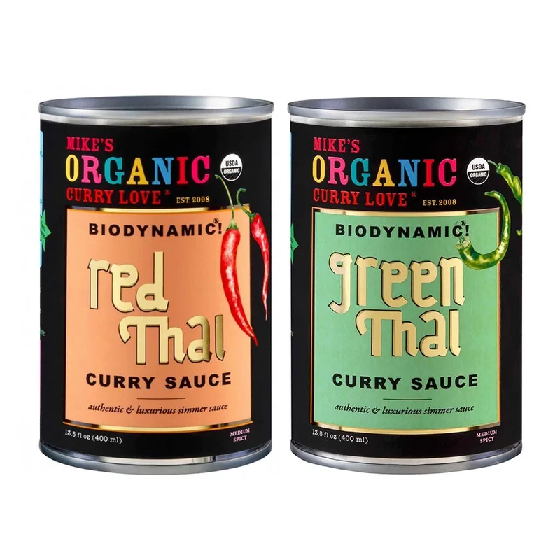 Image of Biodynamic & Organic Red and Green Thai Curry Sauce (6-Pack)