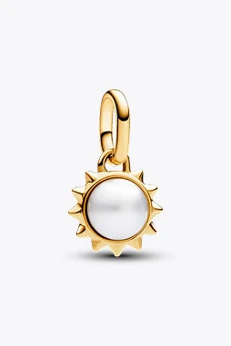 Pandora ME Treated Freshwater Cultured Pearl Sun Mini Dangle Charm