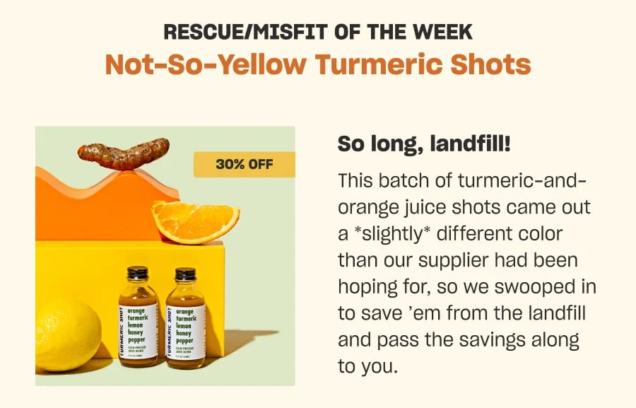 Misfit of the week: Not-so-yellow tumeric shots