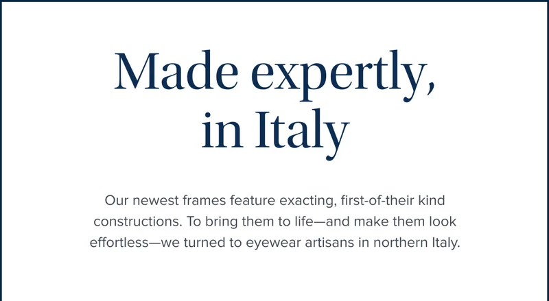Made Expertly in Italy