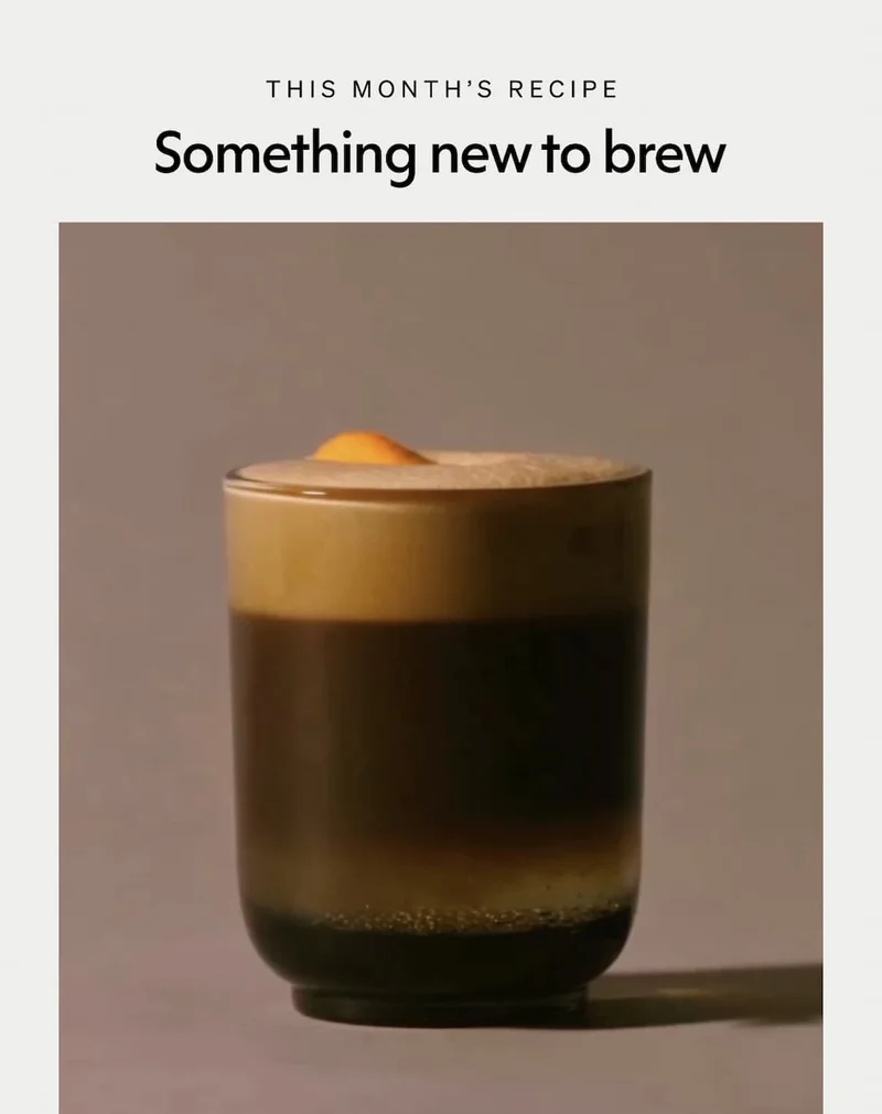 This month's recipe. Something new to brew.