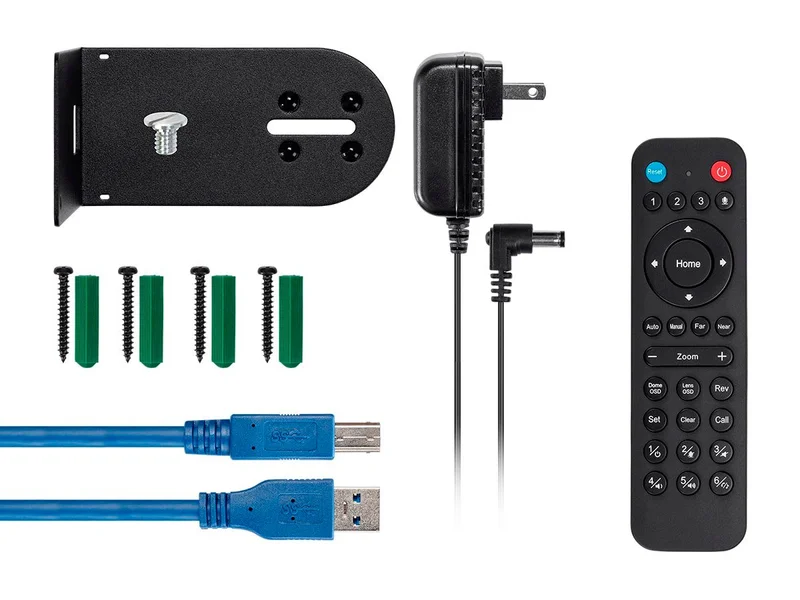 PTZ Video Conference Camera Pan Tilt Zoom with Remote, Full HD 1080p Webcam, USB 2.0, 10x Optical Zoom