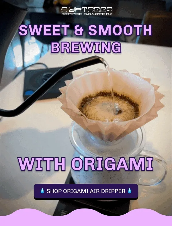 Sweet and smooth brewing with Origami Air Dripper! Shop Air Dripper