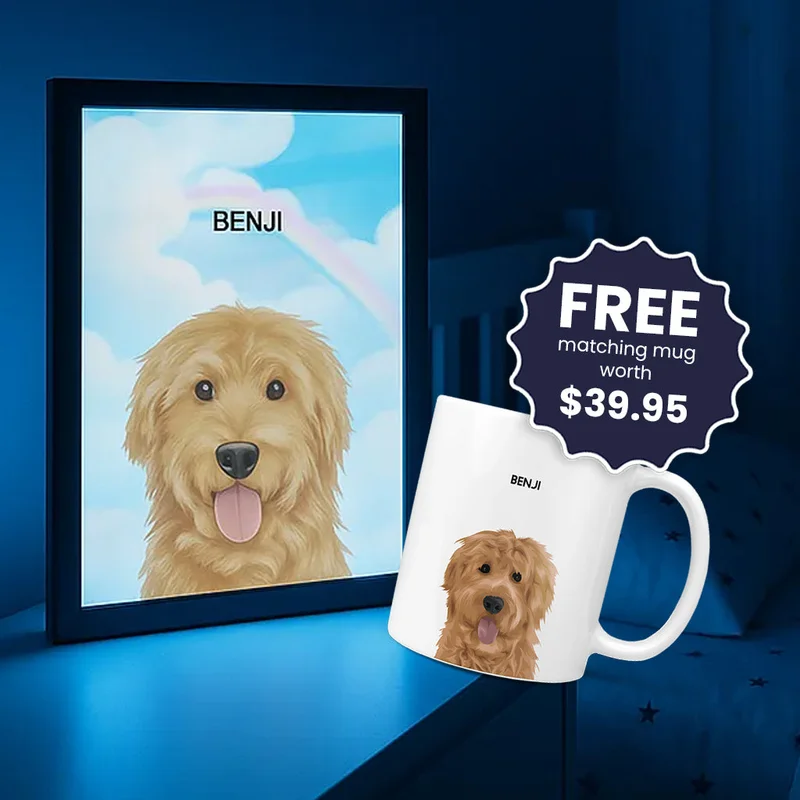 Image of Night Light LED Pet Portrait - One Pet