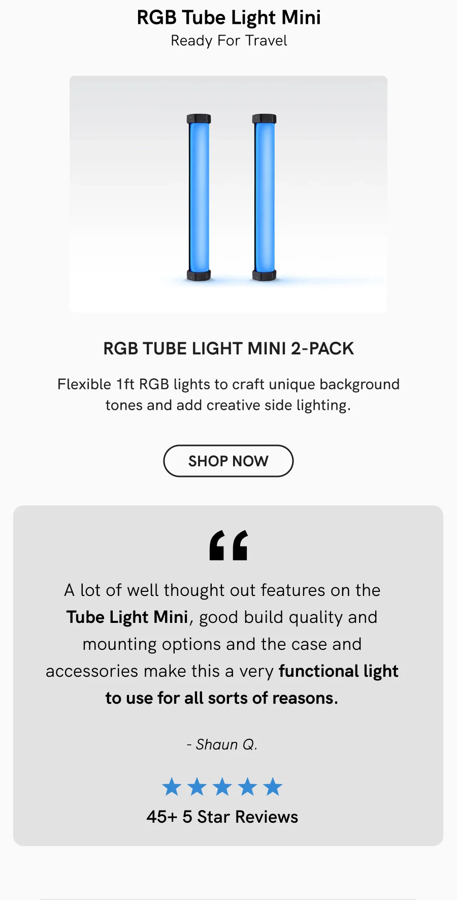 RGB Tube Light Mini 2-Pack